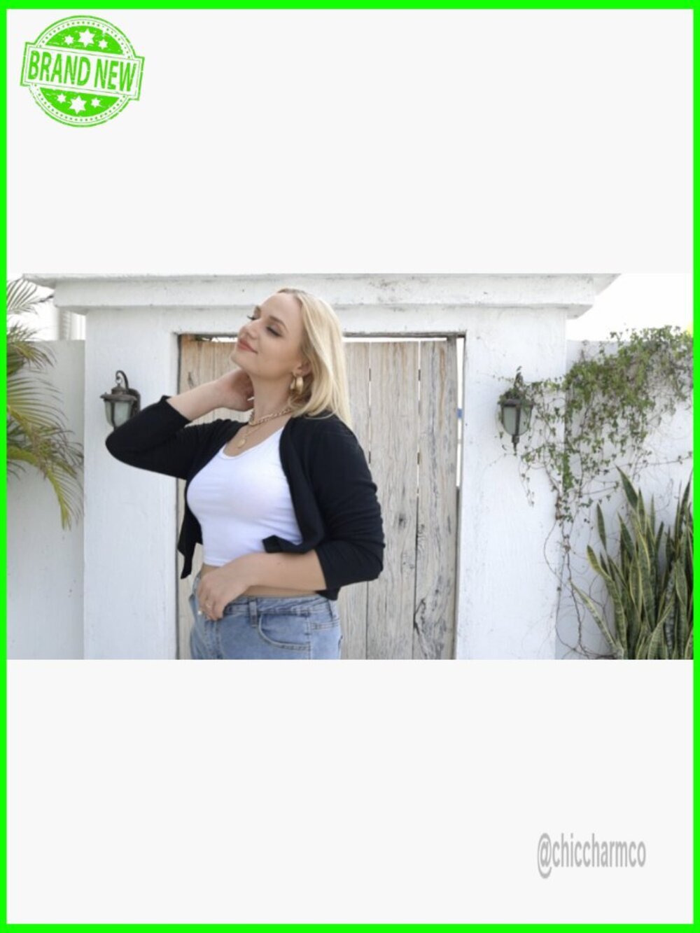 Plus Size Open Front Bolero Cardigan 3/4 Sleeve Lightweight Knit Shrug 1X-5X - Picture 7 of 7